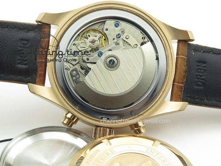 MIROTIME 0131 Youthful Pilot Chrono RG 3878 Gray Dial on Light Brown Leather Strap A 7394